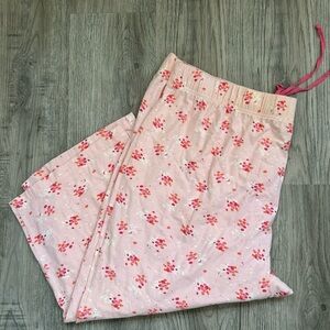 Joe Boxer Pink Floral Pajama‎ Crop Lounge Pants Sz 3X